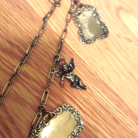 Vintage T. Foree Hunsicker Sterling Silver Luggage Tag Necklace - Picture 6 of 7